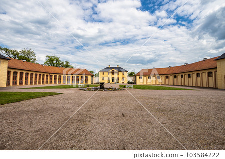 Orangery of Castle Belvedere near Weimar Thuringia Germany. It is a elegant summer residence dating from 18th century. 103584222