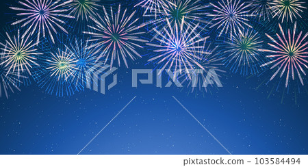 Fireworks summer light sky background Fireworks summer light sky background 103584494