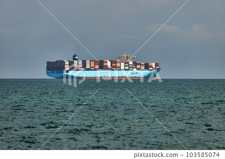 Huge Container Ship in the Port of Rotterdam 103585074