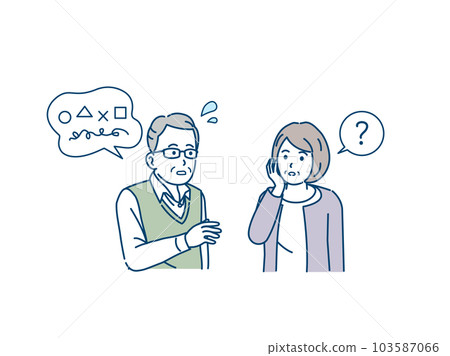 Elderly man who can't speak 103587066