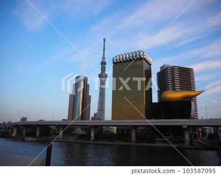 Tokyo Skytree seen from the Sumida River 103587095