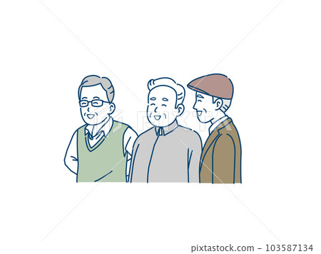 Elderly people with a smile expression, senior men Elderly people with a smile expression, senior men 103587134
