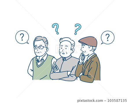 老人思考或有疑問 103587135