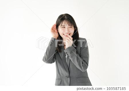 Business woman listening Business woman listening 103587185