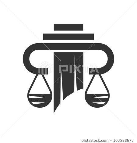 law logo template. Icon Illustration Brand Identity. Isolated and flat illustration. Vector graphic law logo template. Icon Illustration Brand Identity. Isolated and flat illustration. Vector graphic 103588673