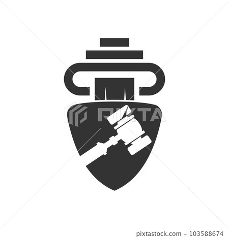 law logo template. Icon Illustration Brand Identity. Isolated and flat illustration. Vector graphic law logo template. Icon Illustration Brand Identity. Isolated and flat illustration. Vector graphic 103588674