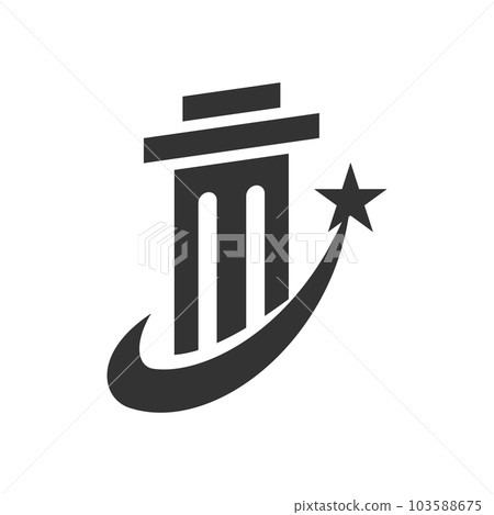 law logo template. Icon Illustration Brand Identity. Isolated and flat illustration. Vector graphic law logo template. Icon Illustration Brand Identity. Isolated and flat illustration. Vector graphic 103588675