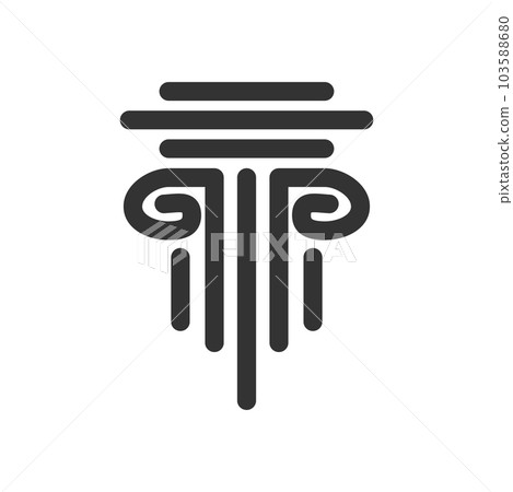 law logo template. Icon Illustration Brand Identity. Isolated and flat illustration. Vector graphic law logo template. Icon Illustration Brand Identity. Isolated and flat illustration. Vector graphic 103588680