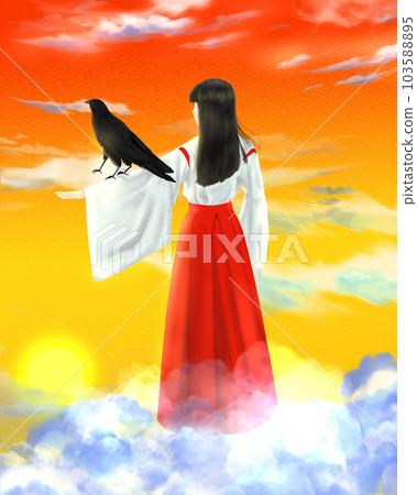 天照大神和八郎神-插圖素材[103588895] - PIXTA圖庫