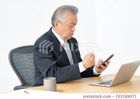 Businessman smartphone search 103589071