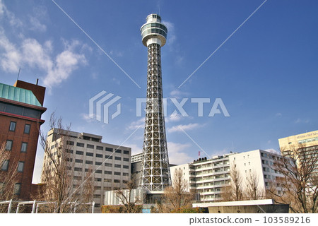 Marine Tower seen from Yamashita Park Marine Tower seen from Yamashita Park 103589216