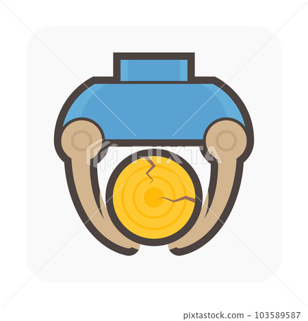 Log lifting work vector icon design. Log lifting work vector icon design. 103589587