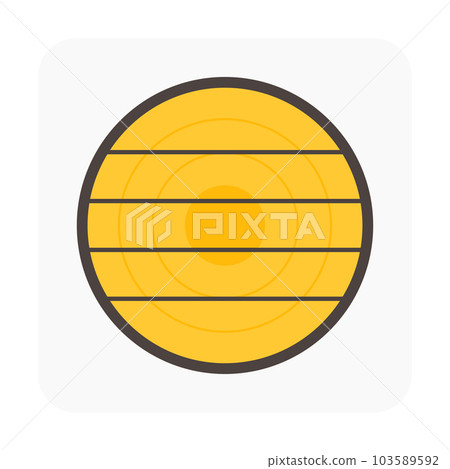 Log wood and sawing method vector icon design. Log wood and sawing method vector icon design. 103589592