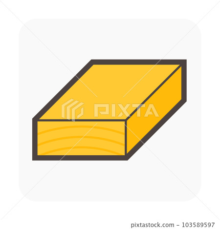 Rectangular wood, girder vector icon design. Rectangular wood, girder vector icon design. 103589597