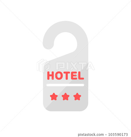 酒店、住宿、三星級酒店矢量圖標說明（象形圖） 103590173