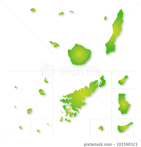 鹿兒島縣偏遠島嶼地圖 鹿兒島縣偏遠島嶼地圖 103590321