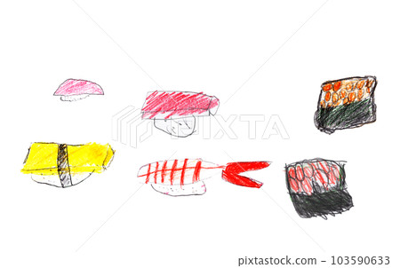 sushi drawn by a child 103590633