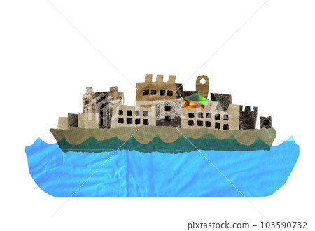 軍艦島拼貼畫 103590732