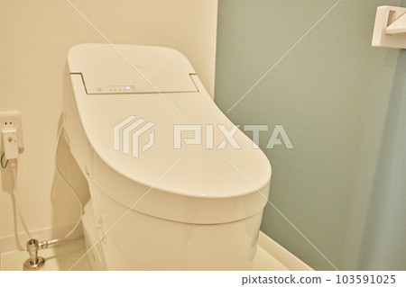 Newly built toilet with a sense of cleanliness 103591025