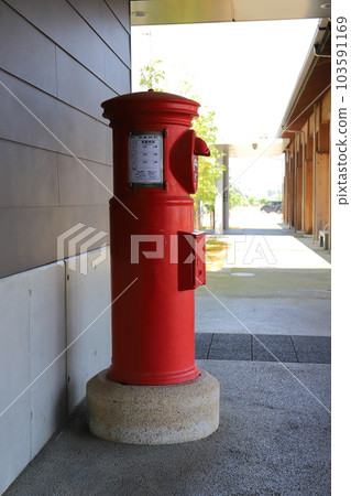 Niigata Joetsu City Scenery with round mailboxes (Joetsumyoko Station East Exit) 103591169