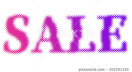 SALE letters reddish-purple gradation halftone SALE letters reddish-purple gradation halftone 103591191