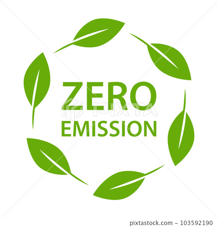 Zero emission icon vector CO2 neutral green sign for your web site design, logo, app, UI.illustration 103592190