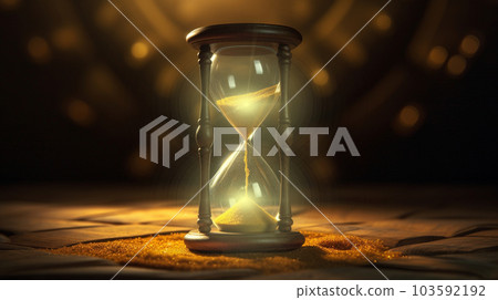 時間就是金錢：以裝滿金粉的沙漏為代表 103592192