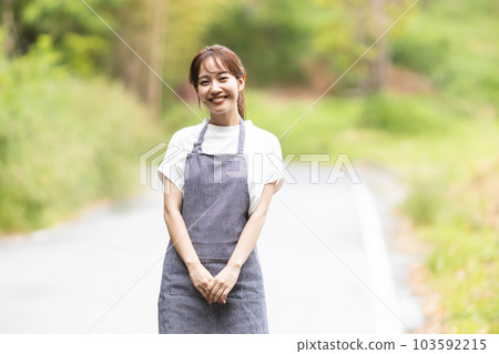 A woman with a smile 103592215