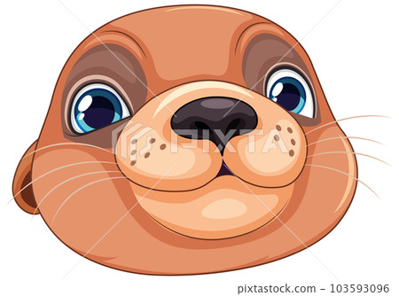 Cute otter cartoon character Cute otter cartoon character 103593096