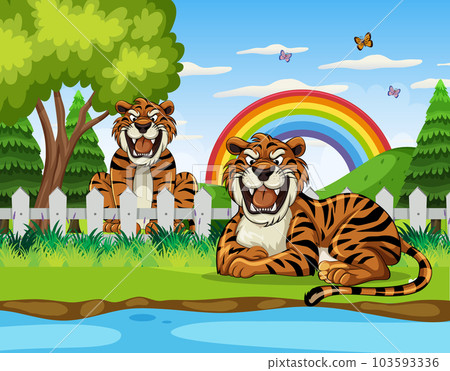 Animals in the wild forest Animals in the wild forest 103593336
