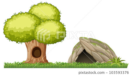 Set of isolated cave cartoon Set of isolated cave cartoon 103593376