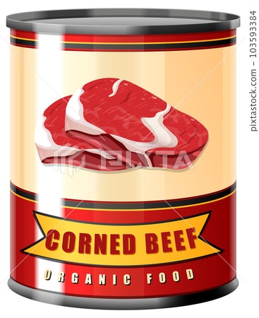Corned Beef in Tin Can Vector Corned Beef in Tin Can Vector 103593384