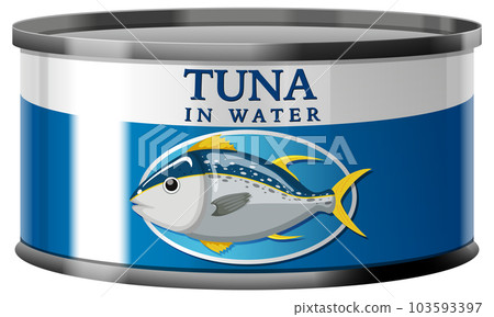 Tuna Fish in Tin Can Vector 103593397