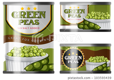 Organic Pea Food Cans Collection 103593439