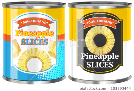 Pineapple Slices in Food Can Collection 103593444