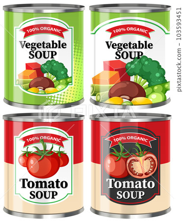 Vegetable Soup Food Cans Collection Vegetable Soup Food Cans Collection 103593451