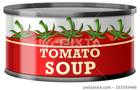 Tomato Soup in Food Can Vector Tomato Soup in Food Can Vector 103593466