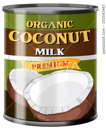 Coconut Milk in Food Can Vector Coconut Milk in Food Can Vector 103593467