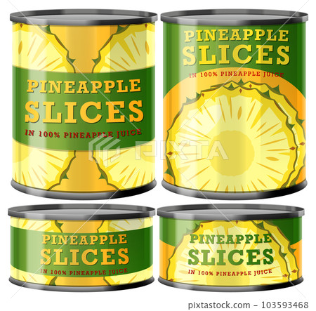 Pineapple Slices in Food Can Collection Pineapple Slices in Food Can Collection 103593468