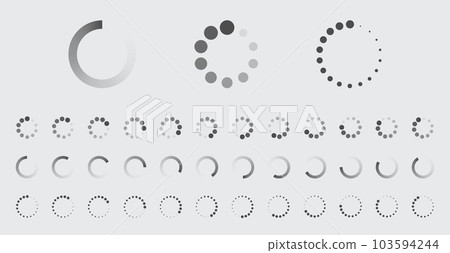 Circular Loading Buffering Icons Vector Set Circular Loading Buffering Icons Vector Set 103594244