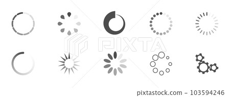 Download sign set. Load icons set. Load system. Data load. Loading bar. Froze computer. Vector stock illustration. Vector illustration Download sign set. Load icons set. Load system. Data load. Loading bar. Froze computer. Vector stock illustration. Vector illustration 103594246