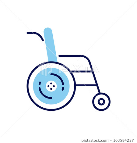 Wheelchair related vector icon. 103594257