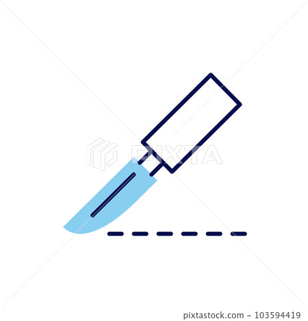 Scalpel related vector icon. 103594419