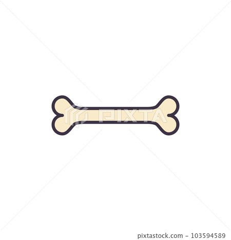 Bone related vector icon. 103594589