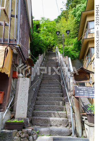 Stairs of hot spring town Stairs of hot spring town 103594641