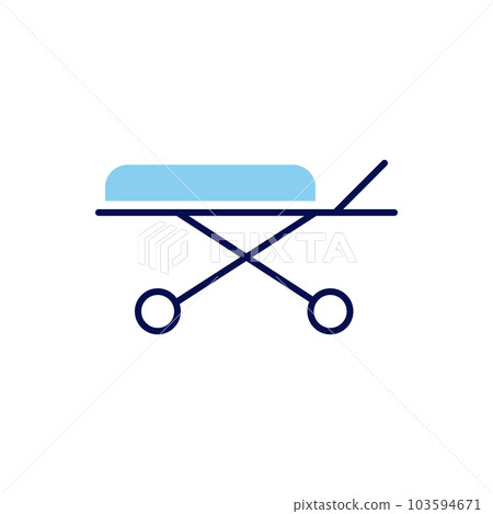 Hospital Bed related vector icon. 103594671