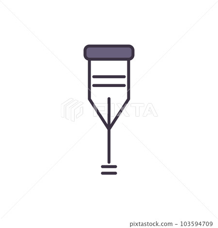 Crutch related vector icon. Crutch related vector icon. 103594709