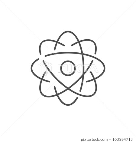 Atom related vector linear icon Atom related vector linear icon 103594713