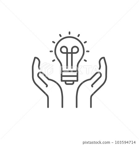 Energy saving related vector linear icon Energy saving related vector linear icon 103594714