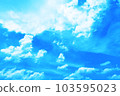 Pink clouds in the sky - a good background for graphic design 103595023